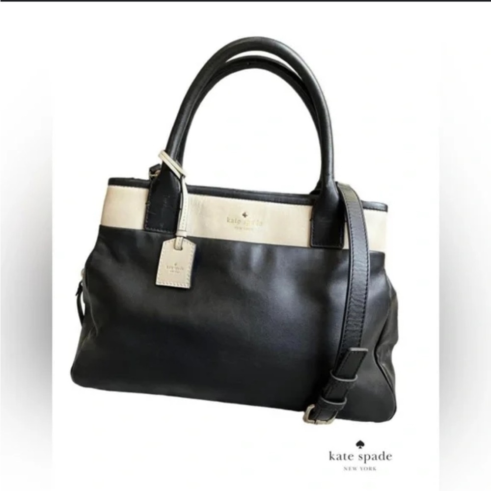 Kate Spade Black and Cream Satchel